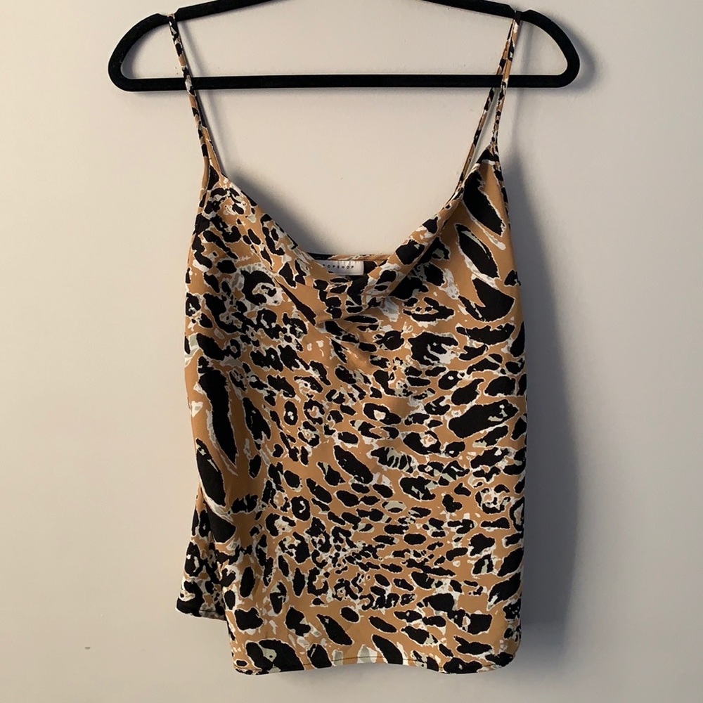 TOPSHOP NWOT Brown Leopard Tank Top, Size US 6